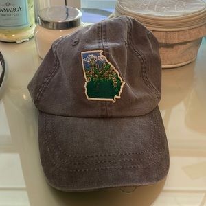 Georgia stitched peach tree grey hat